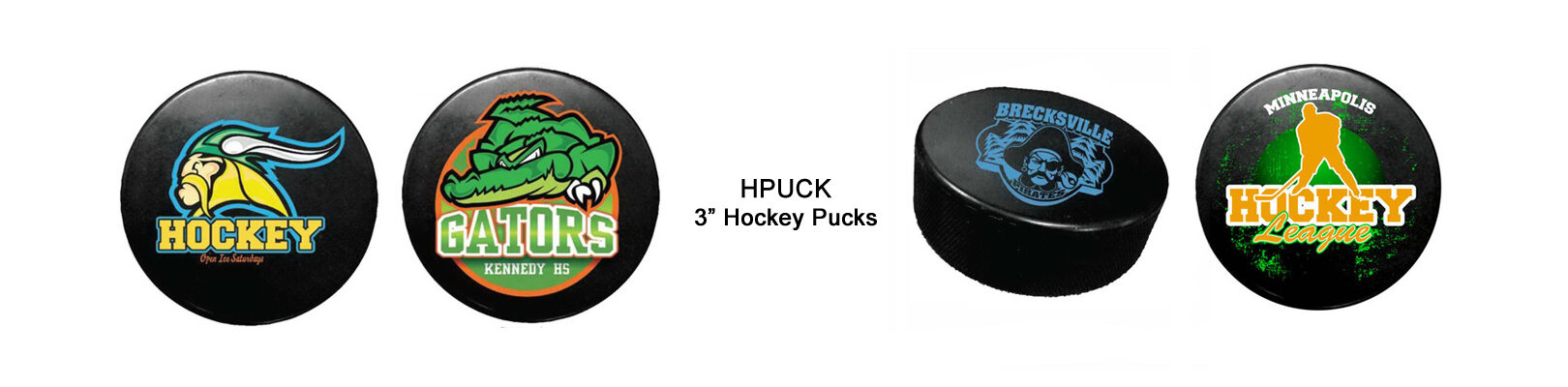 Custom 3" hockey pucks